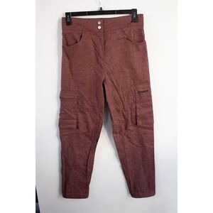 Ruggette Badass THE PANT Wine Hemp Blend Cargo Pocket Lightweight Pant Size 14